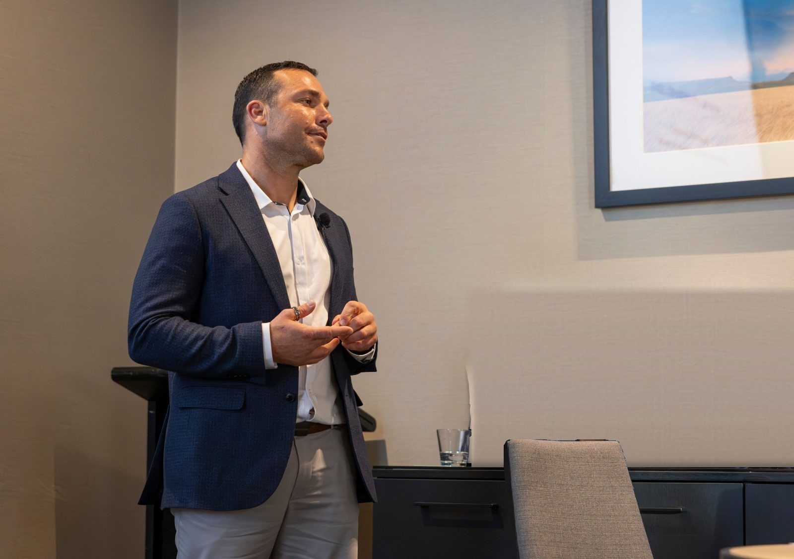 Chris Tanti portrait while speaking